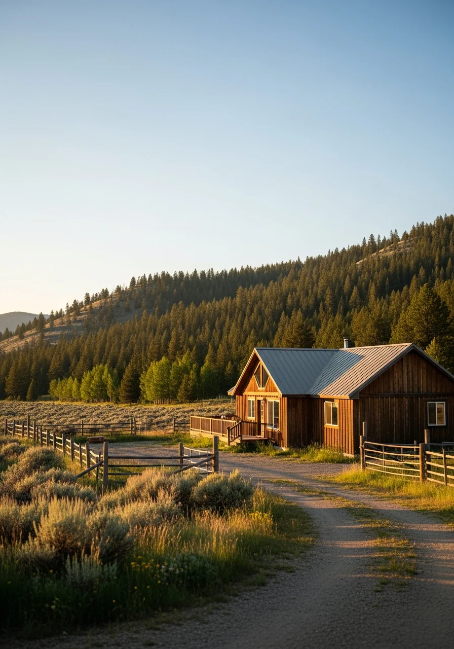 Portrait of a rural Swan Valley home exterior with natural landscape and clear structure.
